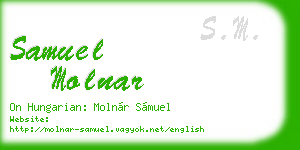 samuel molnar business card